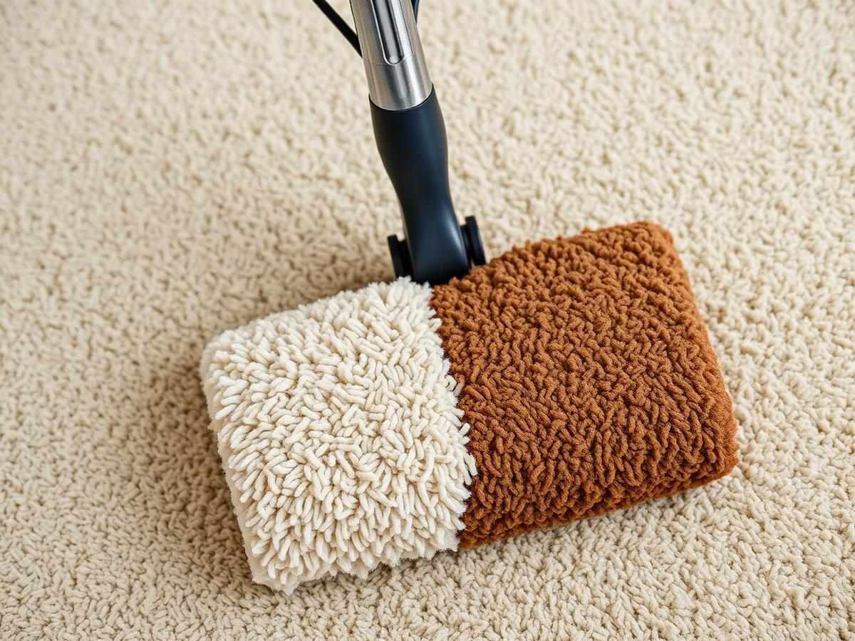 Carpets cleaning before and after